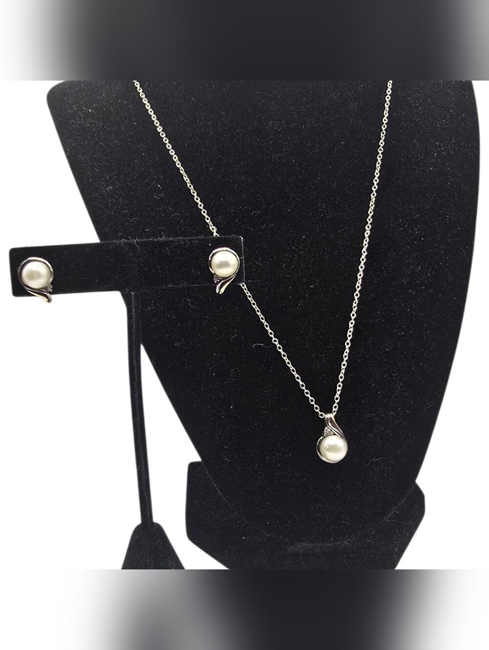 Designer Alwand Vahan 14K Gold & Sterling Silver Pearl & Diamond Pendant Set
